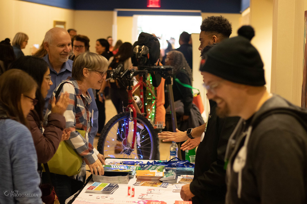 Picture of Mobile GR transportation table at the Grand Rapids Neighborhood Summit in summer of 2019.